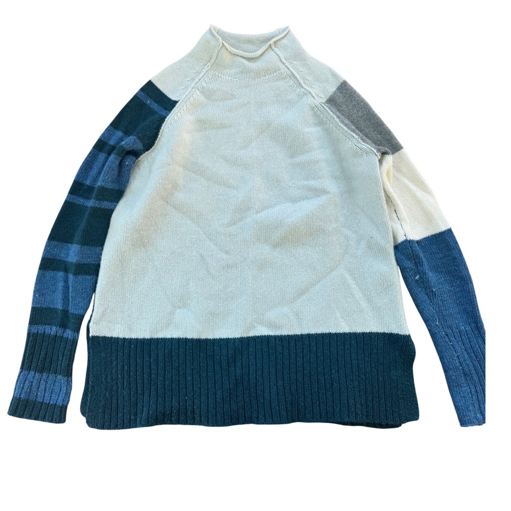 Zaket Plover Striped Colorblock Wool Blend Sweater Womens XS Cozy Modern Knit‎